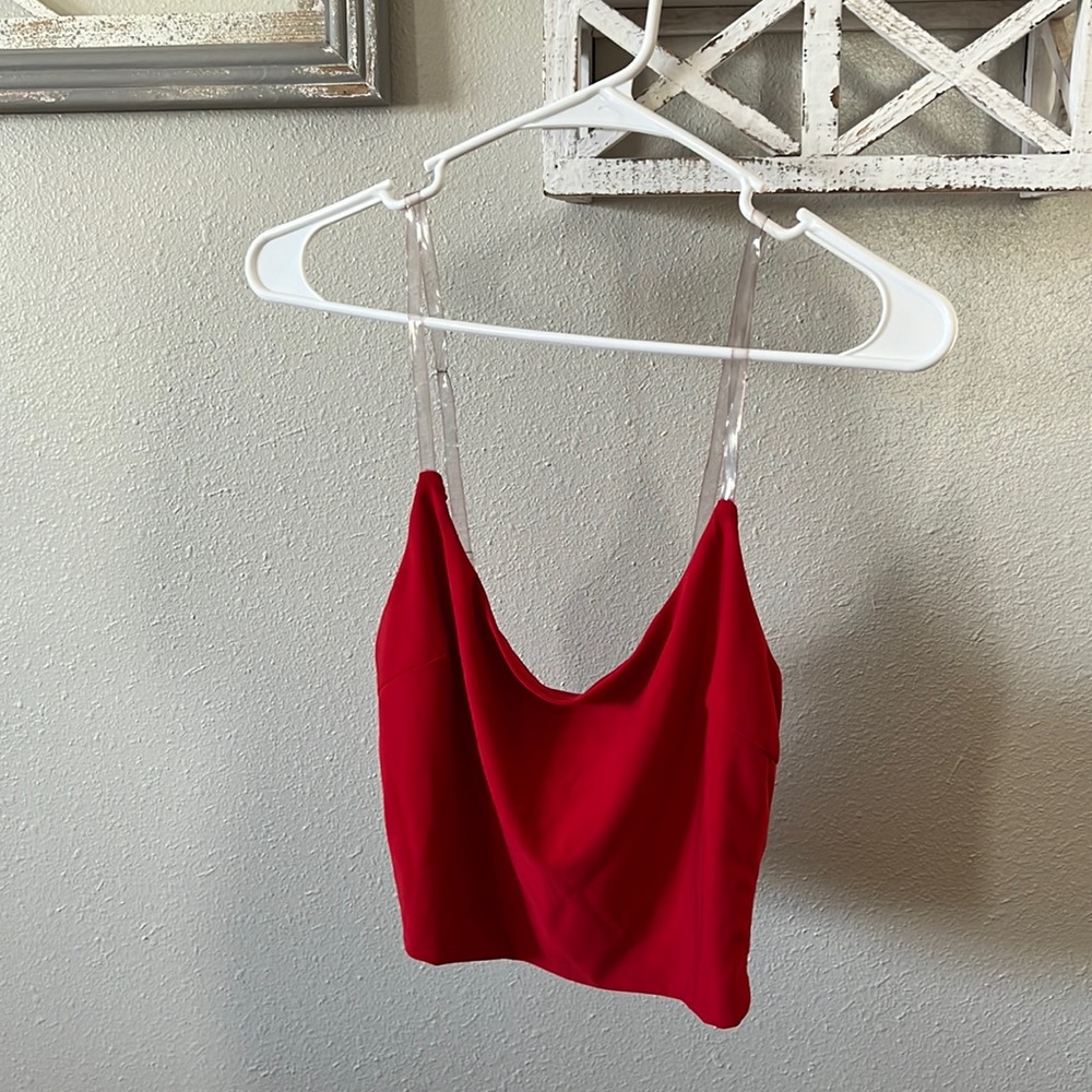 Red crop top size medium